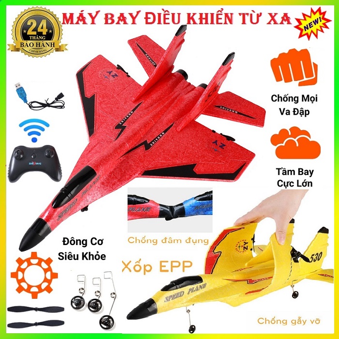 Máy bay xốp điều khiển từ xa ZY- 530 pro, máy bay phản lực điều khiển từ xa giá rẻ, đồ chơi mô hình cho trẻ em có điều khiển bằng tay, phát triển trí não