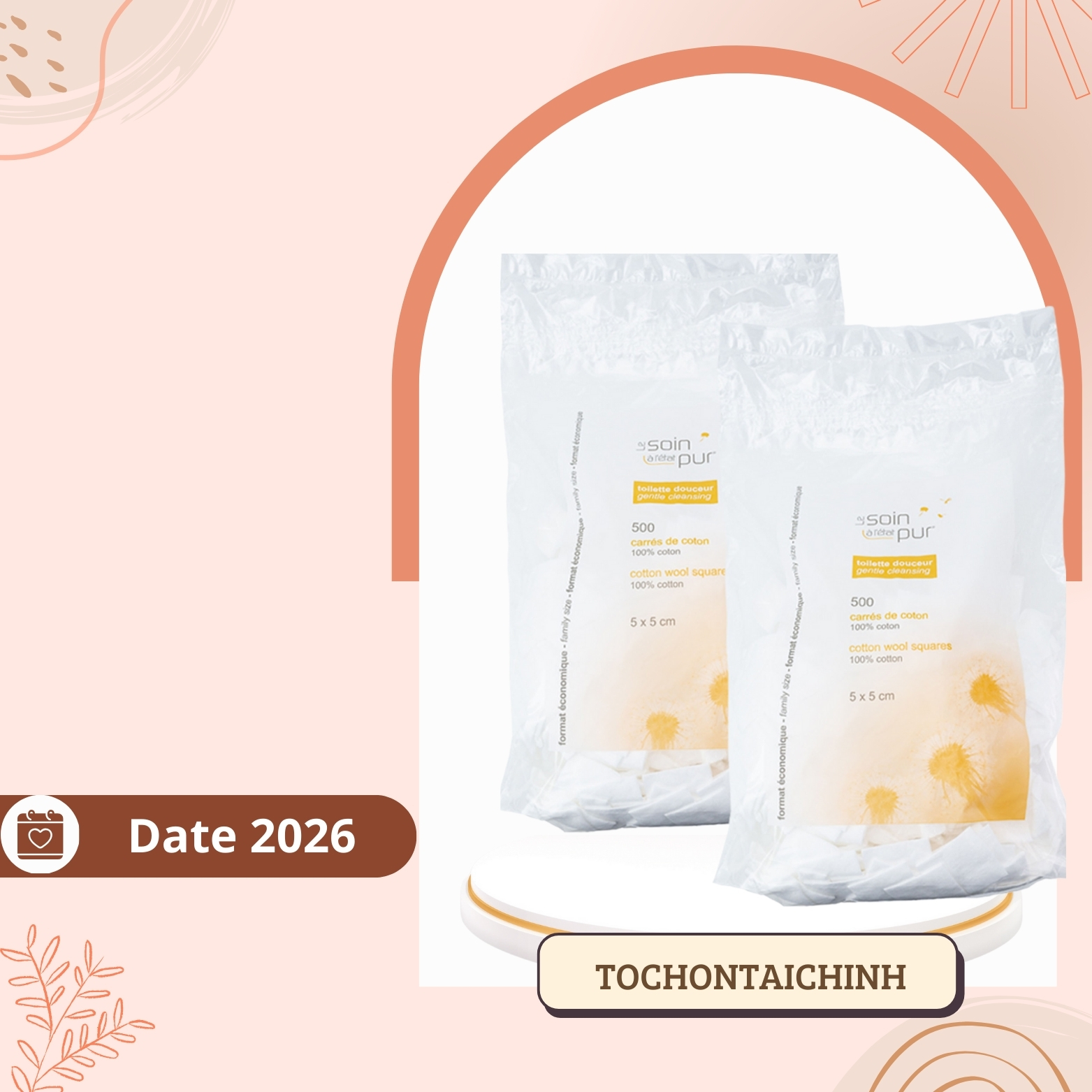 BÔNG TẨY TRANG TETRA 600 miếng - BÔNG TẨY TRANG PHÁP (Tớ Chọn Tài Chính)