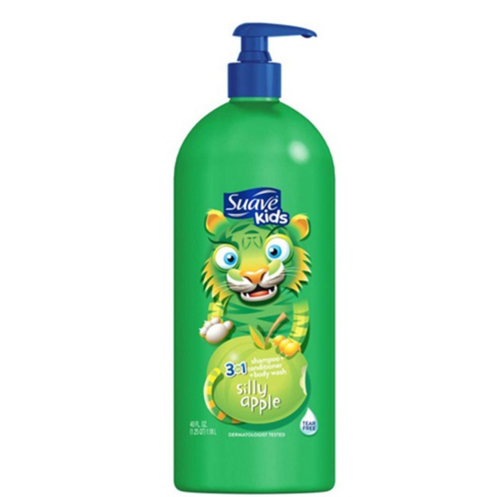 Sữa Tắm, Gội và Xả cho bé Suave Kid 3in1 Hương Táo 1.18L