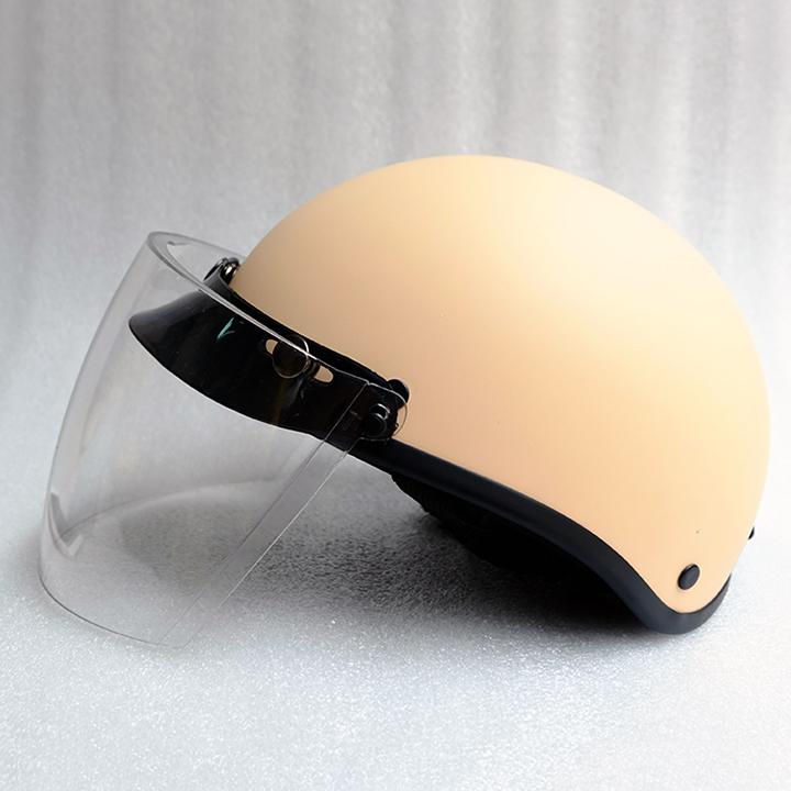 NÓN BẢO HIỂM NỮA ĐẦU (1/2) KÈM KÍNH FULLFACE CHE MẶT 17 MÀU LÓT NÂU,QUAI,XỐP CAO CẤP-ĐẬT CHUẨN CR