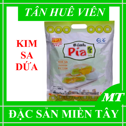 ! Bánh pía Kim Sa Dứa Tân Huê Viên gói 12 cái 480g Đặc Sản Miền Tây