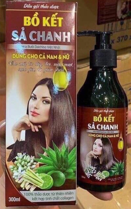 Dầu gội bồ kết hoa bưởi Nâu 300ml