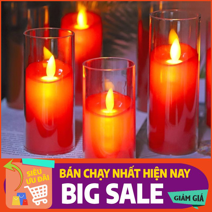 Nến điện tử chạy pin tạo ánh sáng như nến thật - đèn thờ chạy pin tặng kèm 1.5v panleapon - an toàn không sinh nhiệt