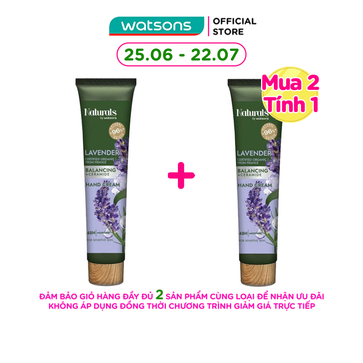 Kem Dưỡng Tay Naturals By Watsons Balancing Cân Bằng Độ Ẩm Chiết Xuất Lavender 30ml