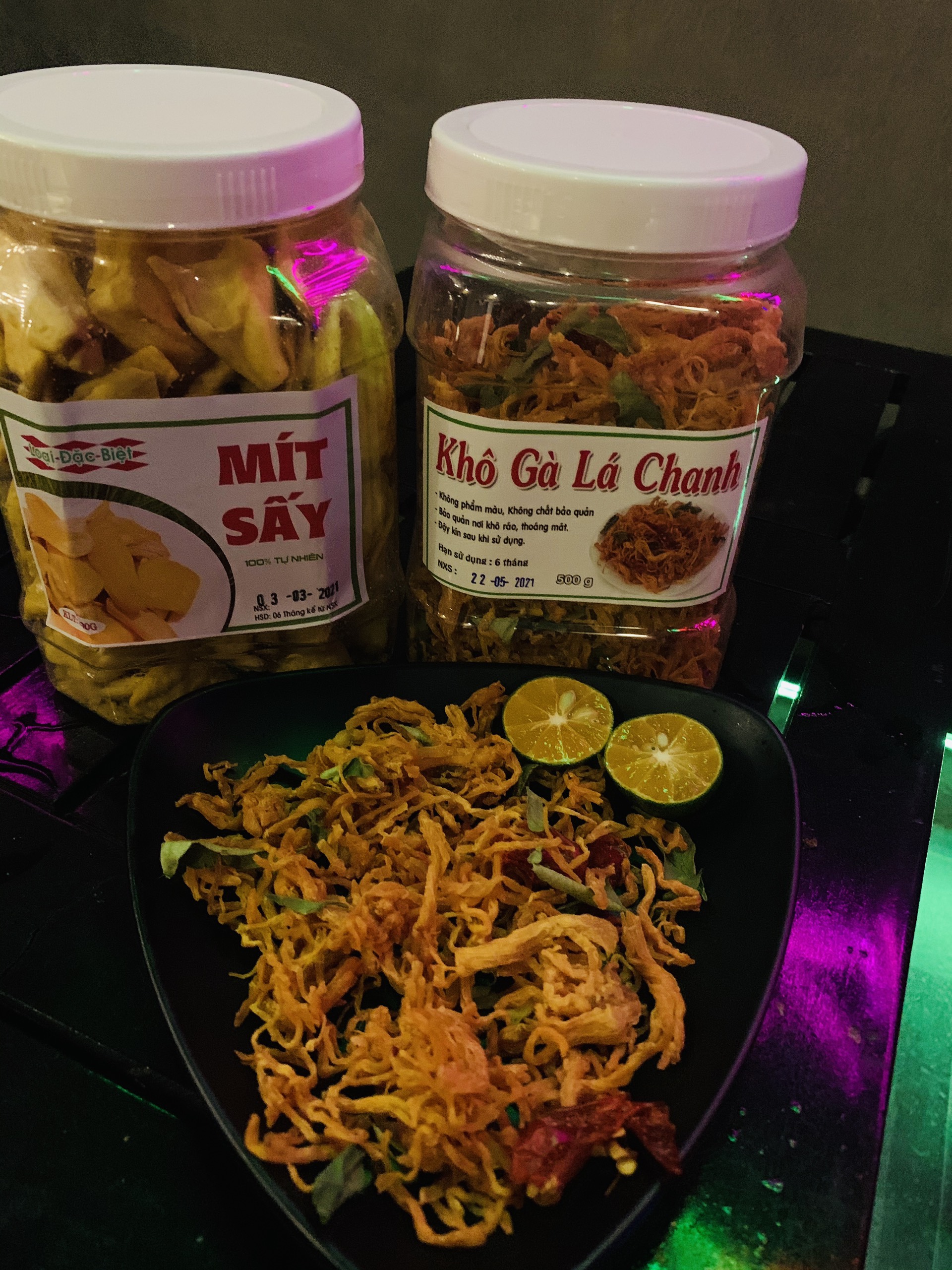 Món ăn ngày Tết [21 chốt đơn] Khô gà lá chanh loại 1 500gr (miễn phí vận chuyển