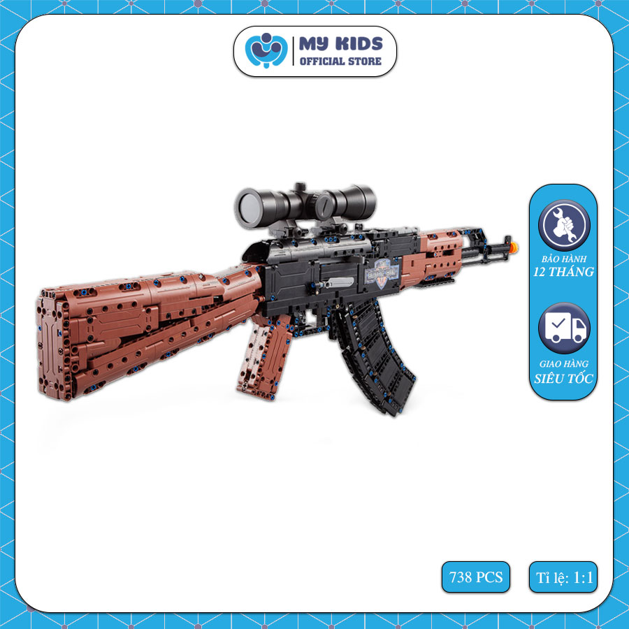 738 PCs-super nice AK47 decor miniatures toys gun assembly