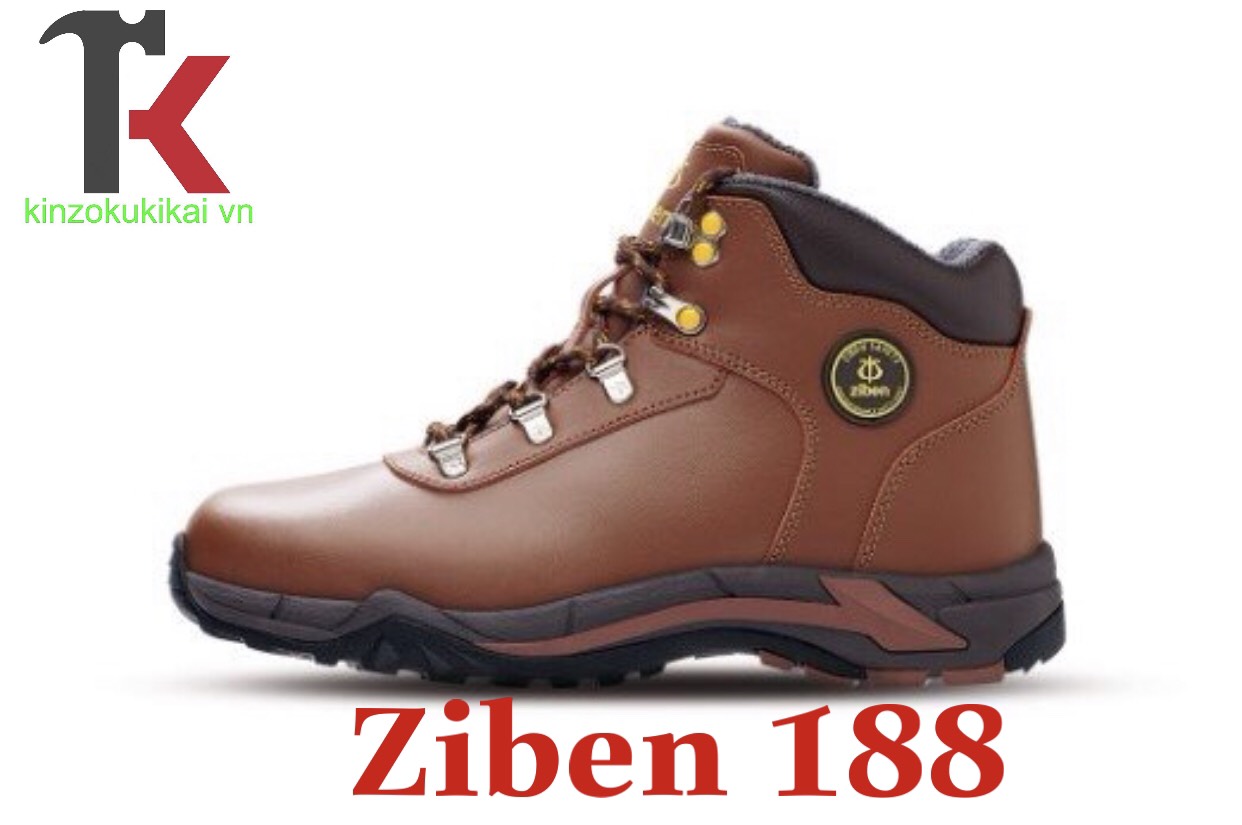 Giày bảo hộ cao cấp Ziben 188 Hàn Quốc da thật chống đinh, dầu, nước, an toàn tuyệt đối