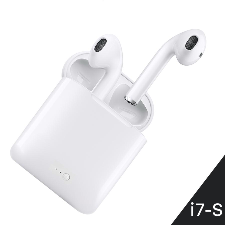 Tai nghe bluetooth không dây nhét tai 2 bên i7S kèm dock sạc tai nghe