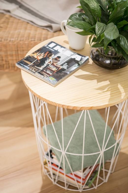 [HCM]Bàn Trà Lưới mặt gỗ Cao Cấp Bàn Cafe bằng Sắt để Sofa Ban Công Trang Trí đa dụng