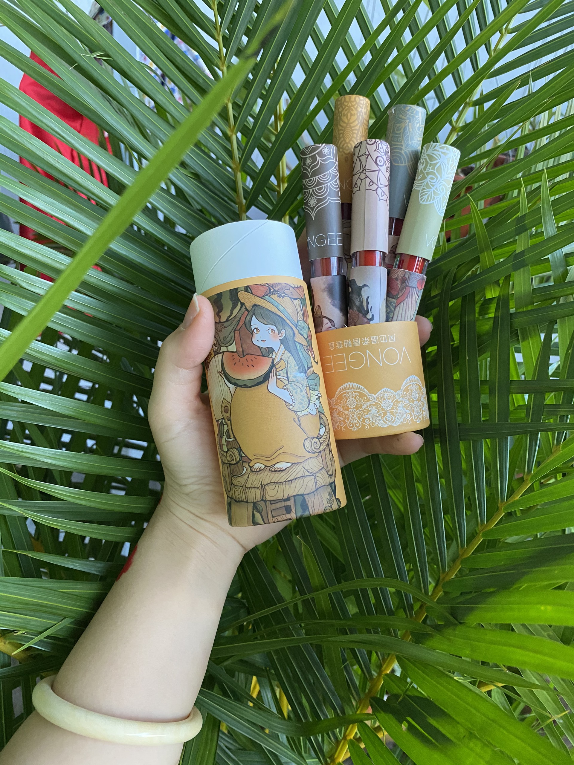 Set 5 cây son nội địa trung vongee, chất kem lì, lên màu chuẩn, siêu lì