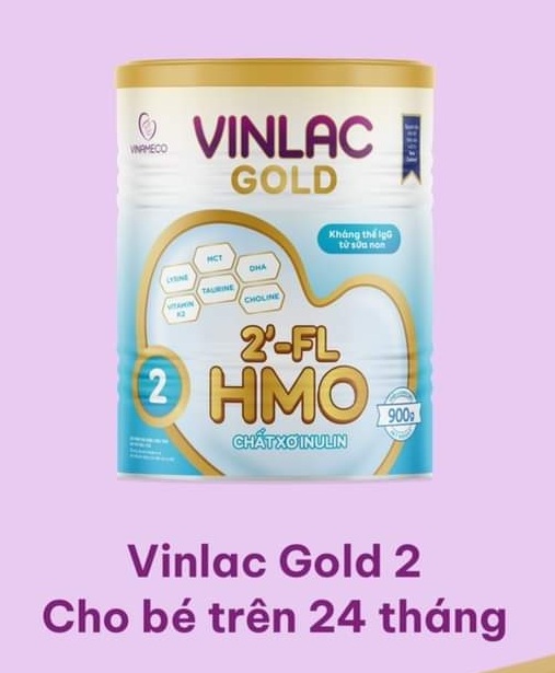 Sữa bột vinlac gold hmo số 2 lon 300g