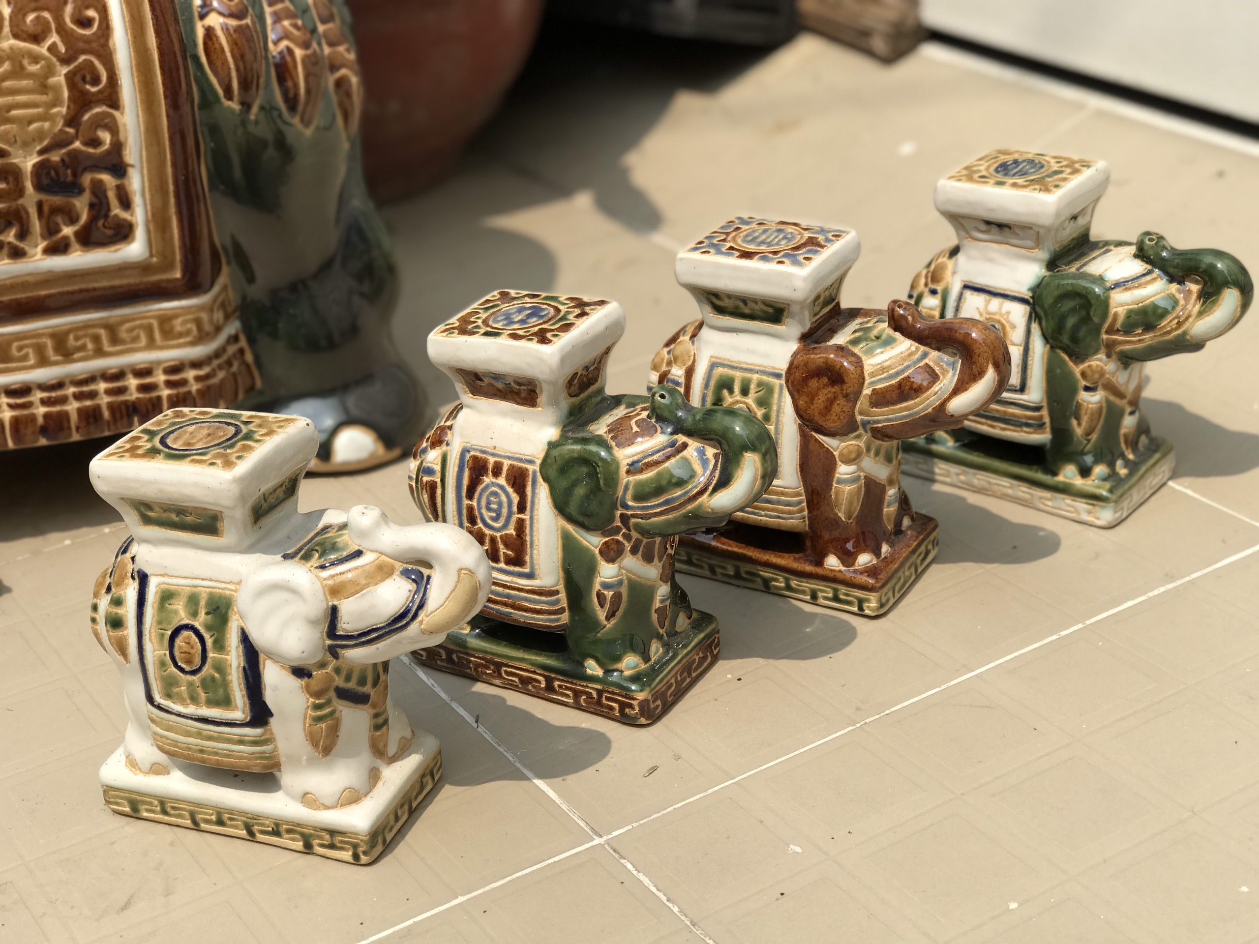 Đôn mini gốm sứ Nam Bộ xưa 17cm