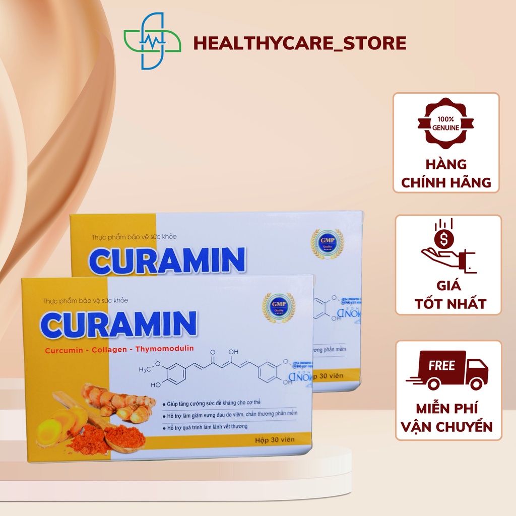 Viên nghệ Curamin làm lành vết thương, giảm sưng, mau lành chấn thương