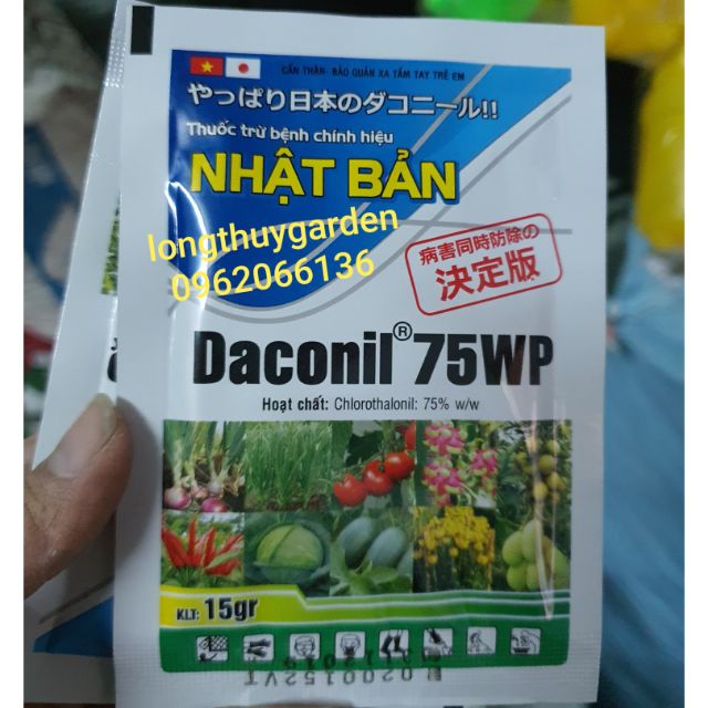 Trừ bệnh nhật bản daconil 75wp – đặc thán thư, đốm lá, đổ ngã cây con