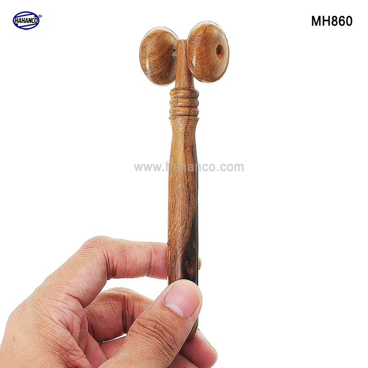 Cây Lăn Mát xa Mặt Mũi Bằng Gỗ thơm (Bách Xanh) kích thích các huyệt đạo để phòng bệnh (MH860) HAHANCO
