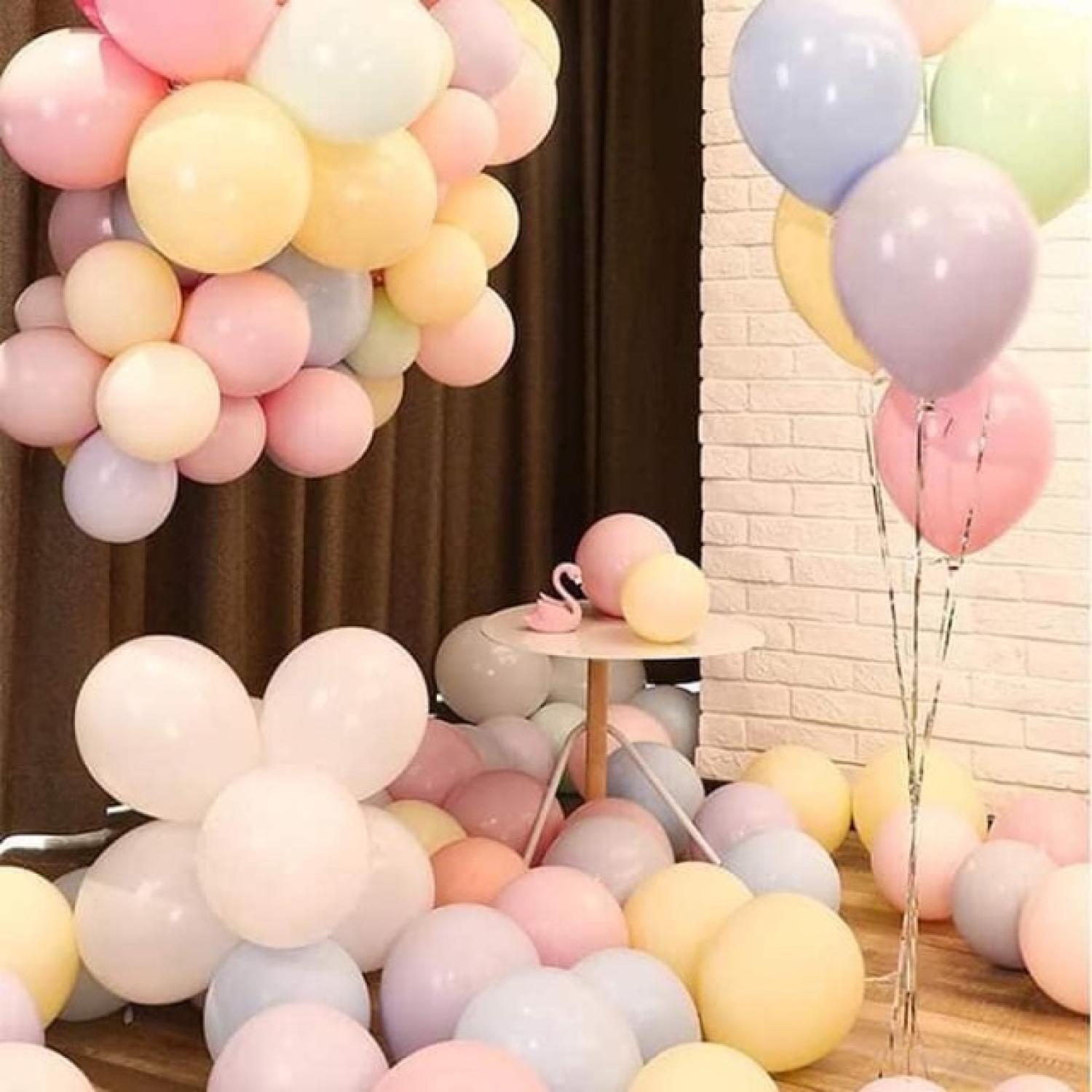 Set 100 bóng bay tròn 10 inch màu pastel siêu đẹp