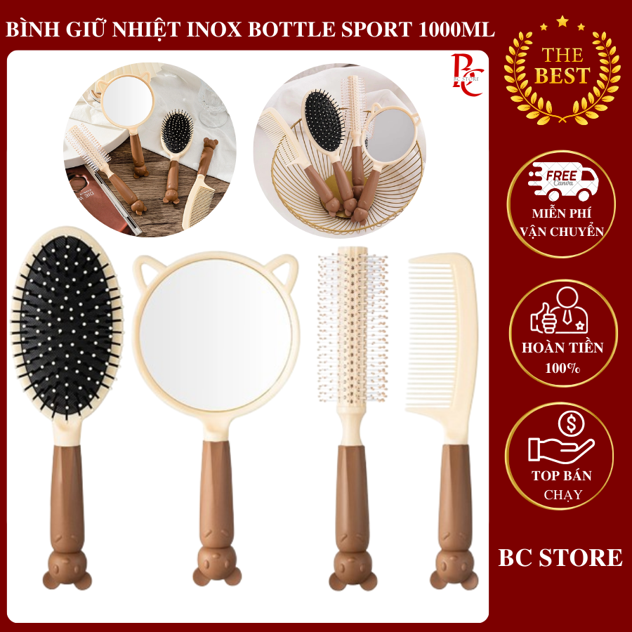 Set gương lược 4 món cao cấp