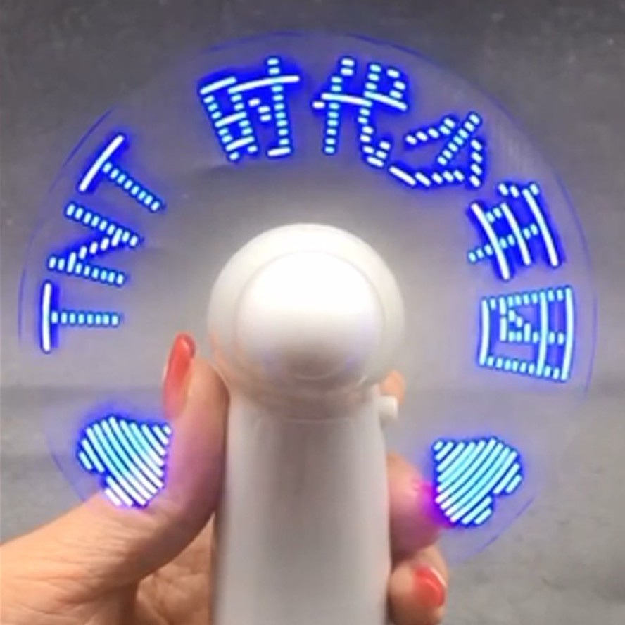 Quạt chạy chữ nhóm nhạc TNT THỜI ĐẠI THIẾU NIÊN ĐOÀN idol thần tượng đèn LED cầm tay tiện lợi
