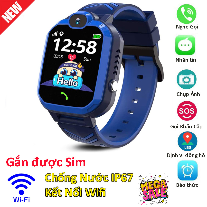 [HCM]( Bản 2021 Kết Nối Wifi - Nhập Khẩu USA ) Đồng Hồ Định Vị Trẻ Em Đồng Hồ Thông Minnh Trẻ Em K3 Bản 2021 Bản Chống Nước Lắp Sim Nghe Gọi 2 Chiều Theo Dõi Trên Ứng Dụng Điện Thoại. Bảo Hành 12 Tháng