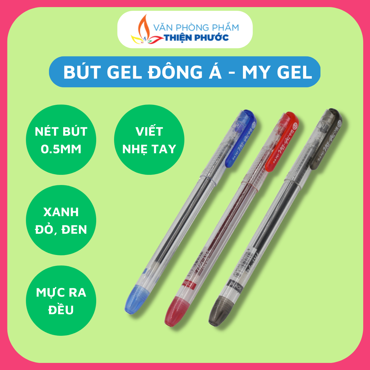 Bút gel đông á- my gel 0.5mm thiện phước