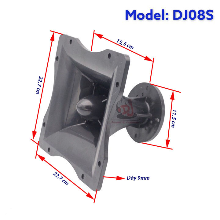 PHỂU LOA HỎA TIỂN phểu loa 01 cái họng loa nhựa 23X23 hong loa trep hong loa nexo array hong loa trep 750 loa treb