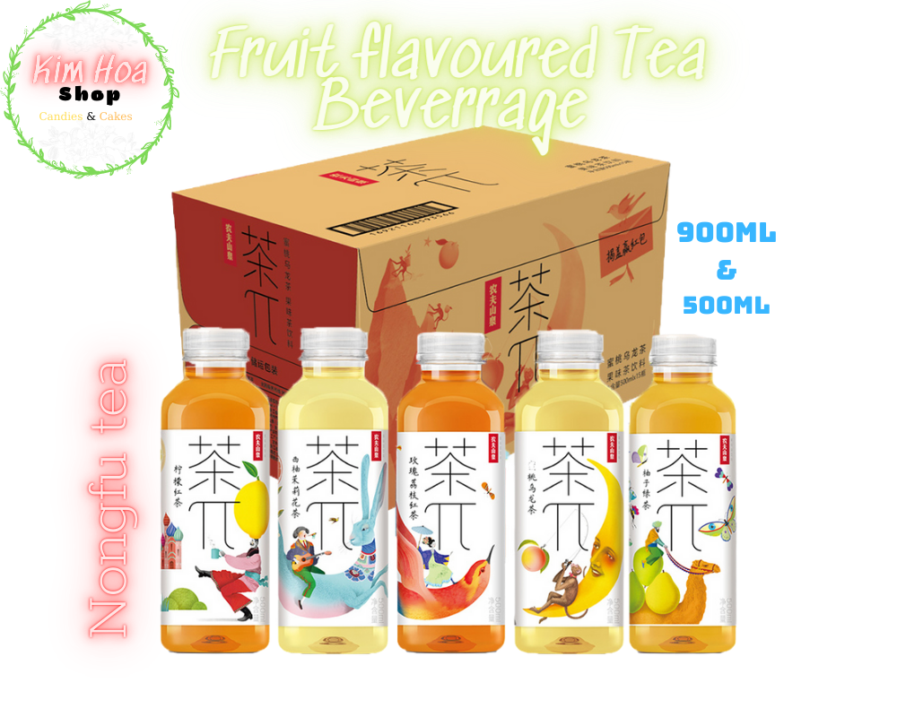 Trà mix vị hoa quả đóng chai NONGFU TEA Fruit flavoured Tea Beverrage 500ml* 5 hương vị khác nhau và 2 dung tích tùy chọn