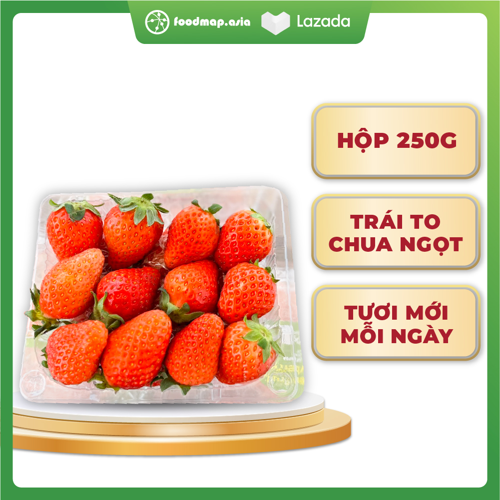 Dâu tây hàn quốc, đỏ mọng, chua chua ngọt ngọt - hộp 250g
