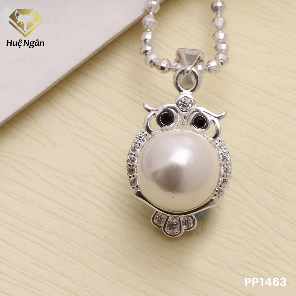 Mặt dây chuyền nữ trang sức bạc Ý 925 Huệ Ngân- Mặt cú mèo cá tính PP1463