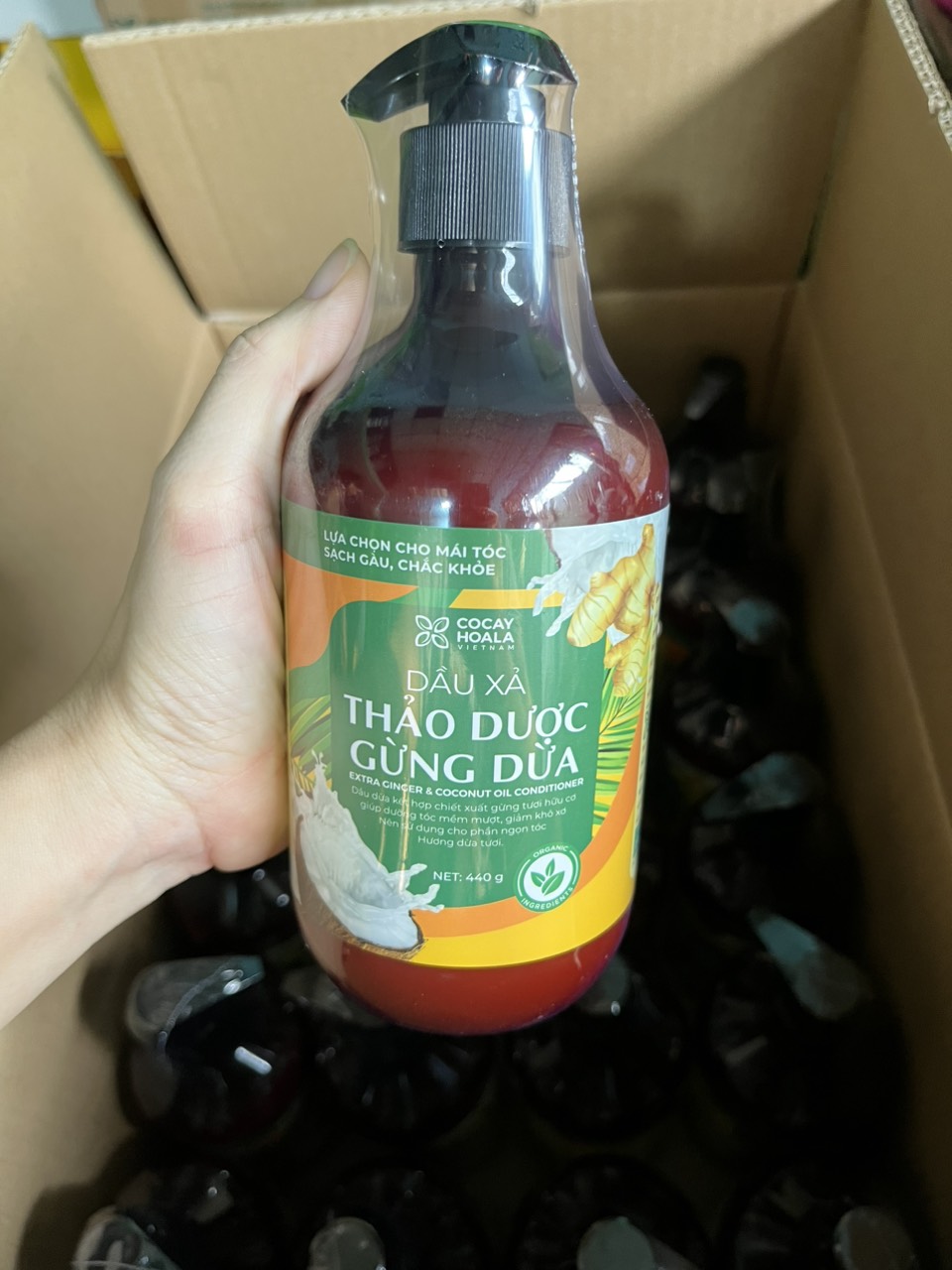 [HCM]HÀNG CHÍNH HÃNG - Dầu xả thảo dược gừng dừa mẫu mới nhất