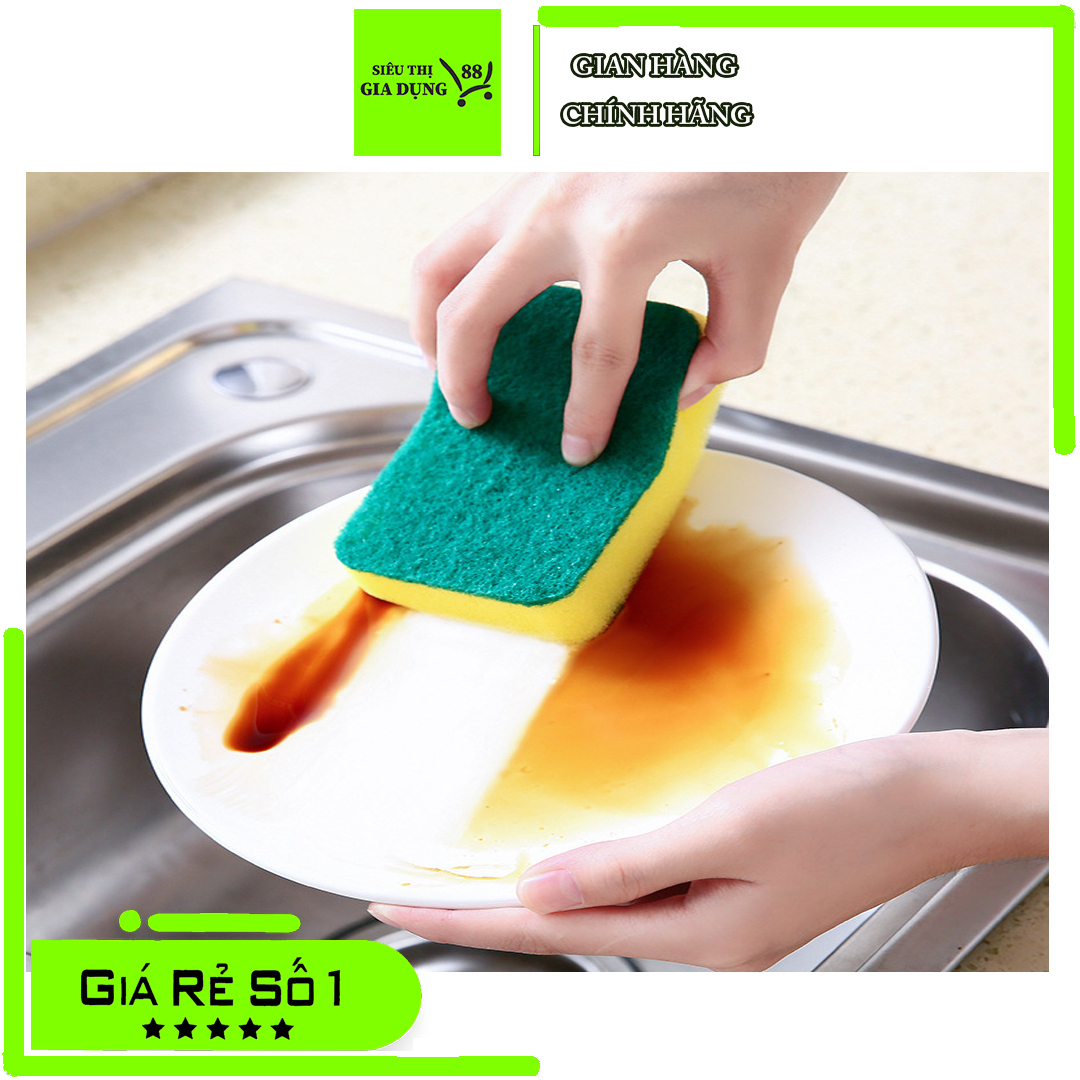 [Công Nghệ Thái Lan] 5 Miếng Bọt Biển Rửa Chén Sum, Miếng Rửa Bát Tiện Dụng Chất Lượng Cao, Miếng Rửa Bát Giá Rẻ