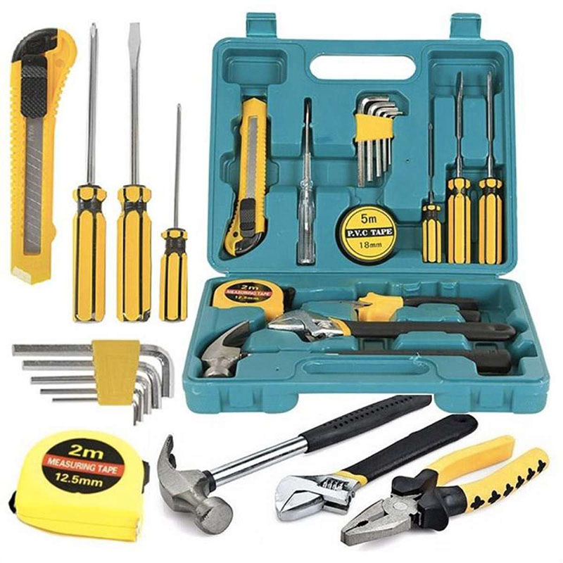 Bộ dụng cụ tháo lắp đa năng 16 chi tiết: Kìm, Búa, Lục năng, mỏ nết- Bộ dụng cụ cơ khí sửa chữa đa năng 16 chi tiết