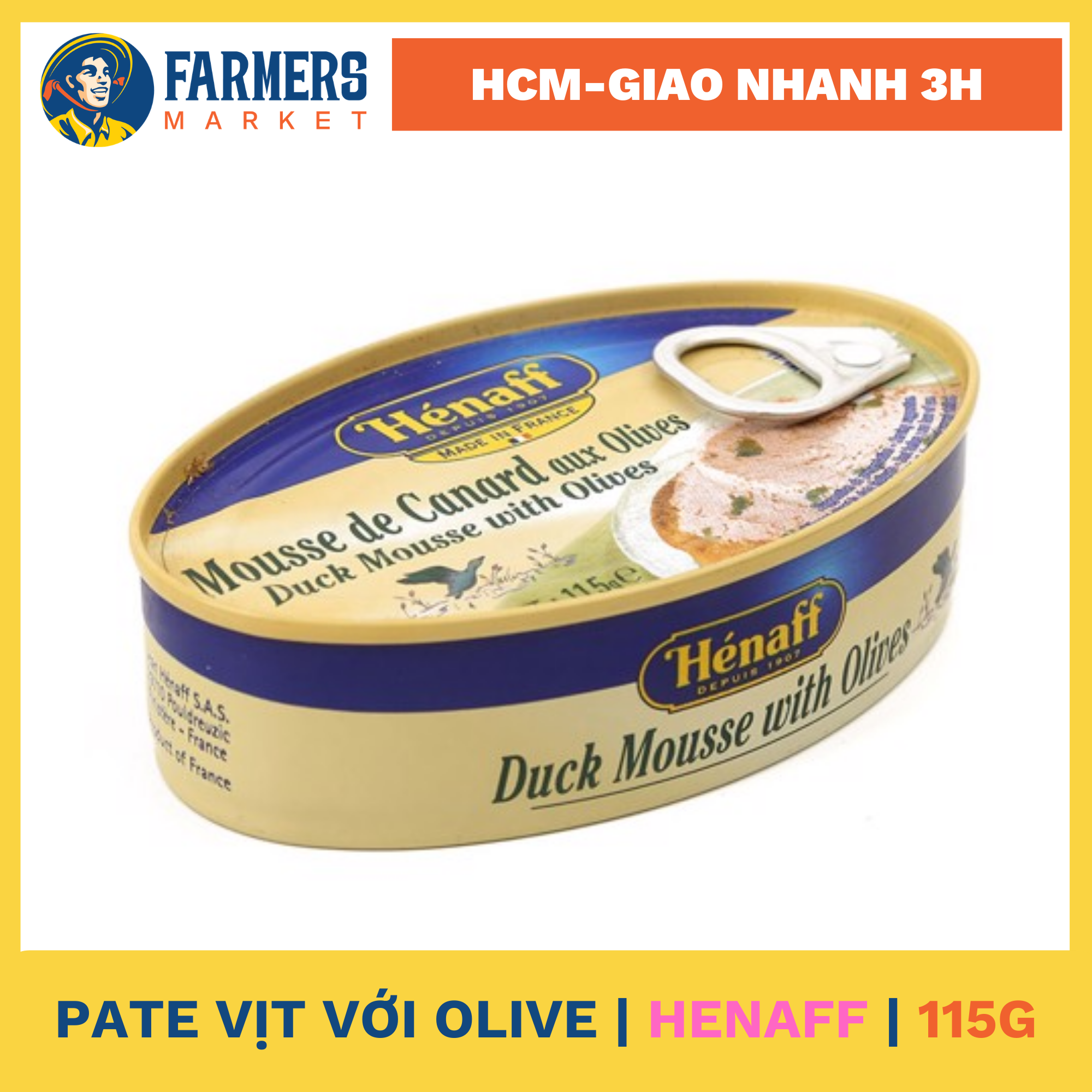 [Giao hàng toàn quốc] Pate Vịt Với Olive Henaff (115G)