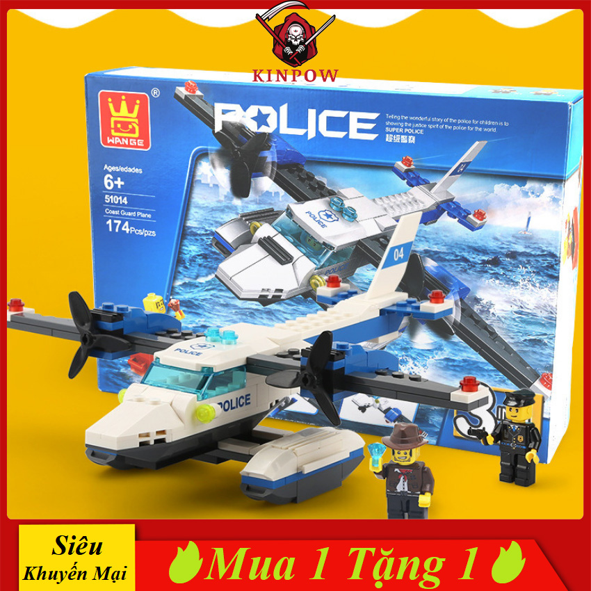 Đồ Chơi Lego Máy Bay KINPOW 174 Chi Tiết, Nhựa Cao Cấp, Dành Cho Bé Đam Mê Lắp Ráp