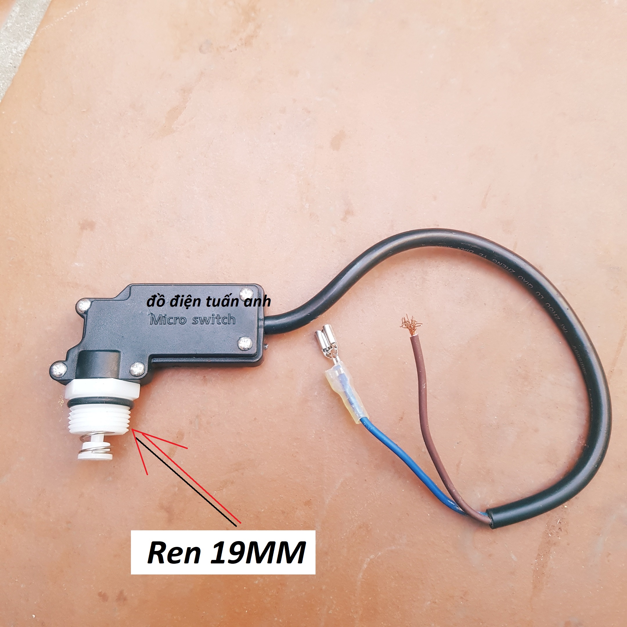 Rơ le tự ngắt máy rửa xe áp lực cao ô tô xe máy chân ren ngắn M19