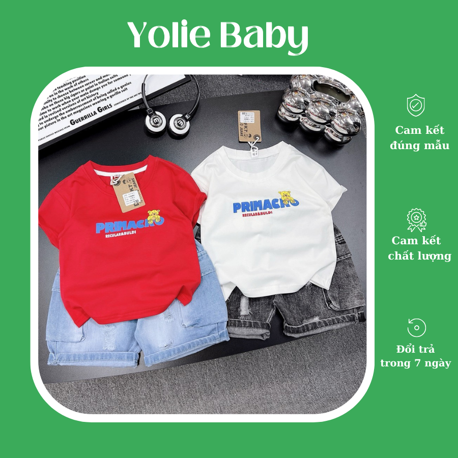 Sét bé trai,áo cotton kèm quần jean túi hộp QC mềm đẹp cho bé trai 8kg-22kg - YB07
