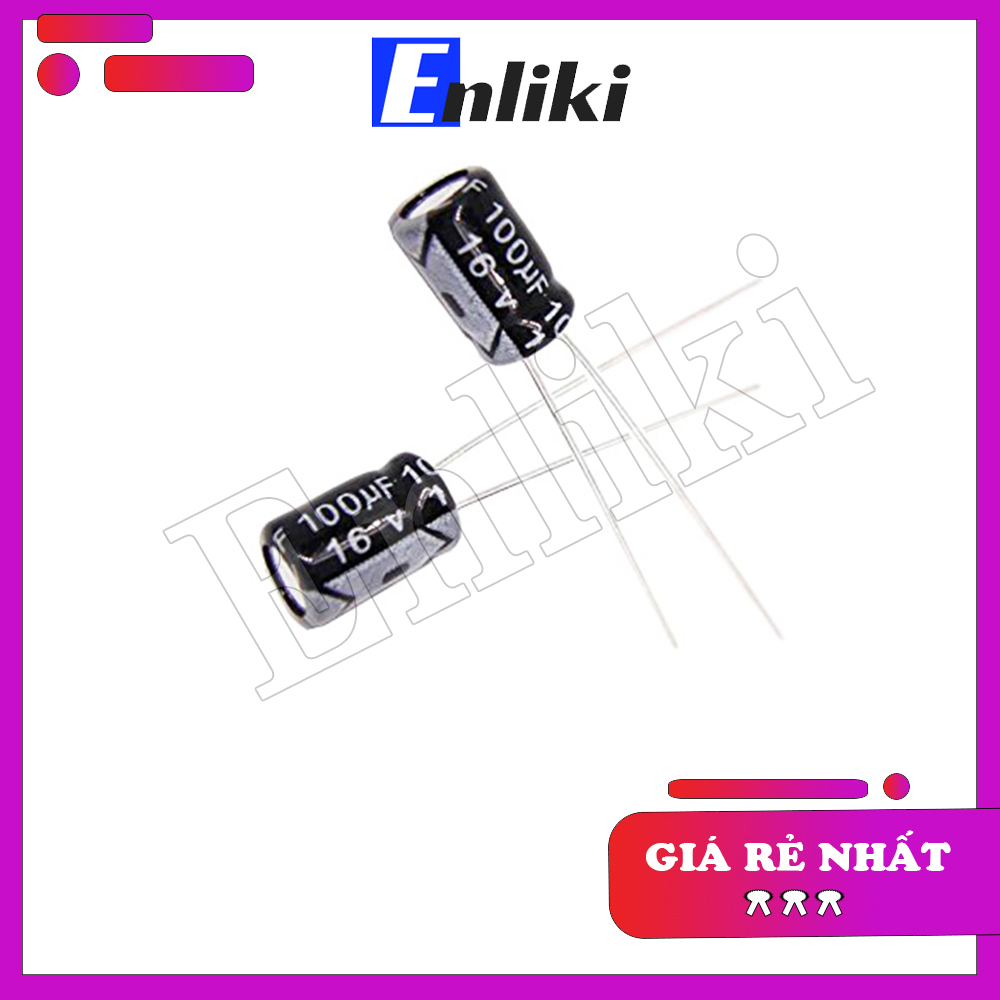 5 chiếc tụ 100uf 16v kích thước 5x11mm