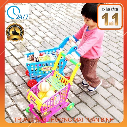 Bộ đồ chơi xe đẩy trái cây siêu thị cỡ lớn hàng việt nam kèm 1 bịch trái cây - FREE SHIP TỪ 50K