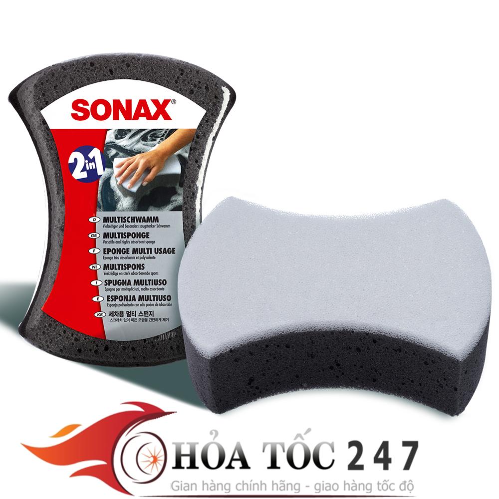 Bọt biển rửa xe ô tô sonax 2in1 multi sponge
