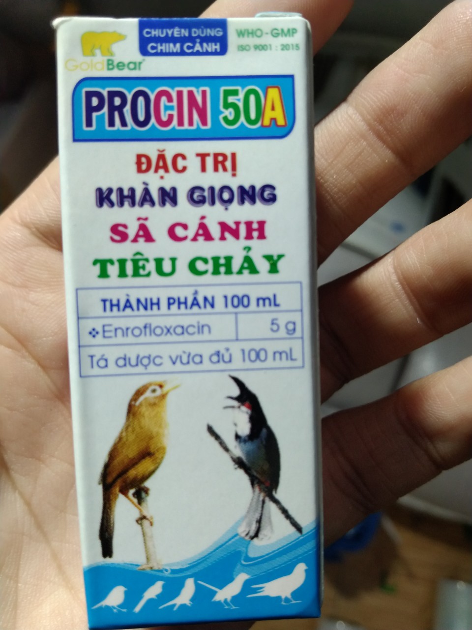 1 LỌ PROCIN 50A CHO CHIM