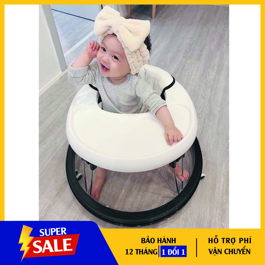 Xe Tròn Tập Đi Gấp Gọn Cho Trẻ 6-8 Tháng Có Thể Thay Đổi Chiều Cao-Kết hợp bàn ăn