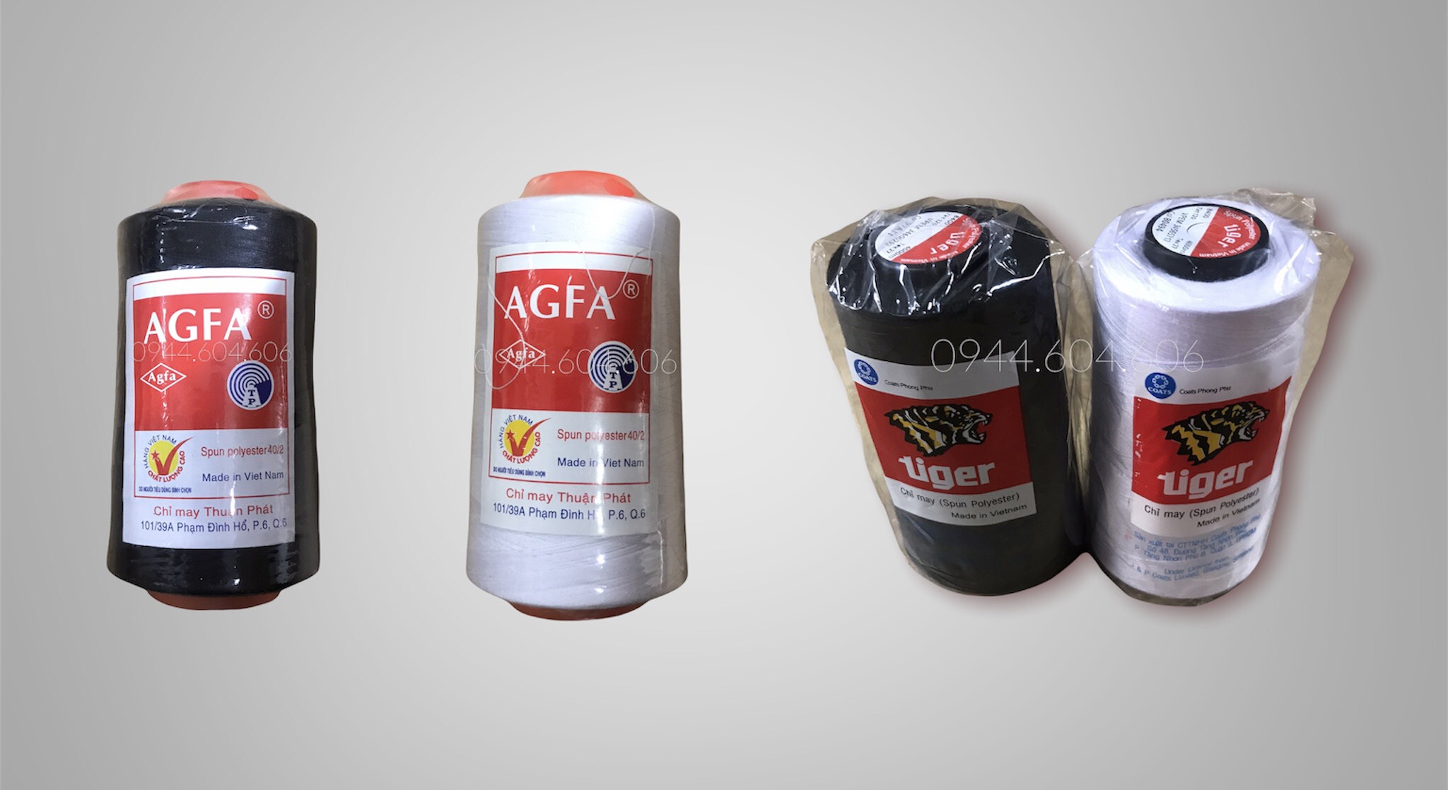 Chỉ may tiger, agfa ống lớn 4000m