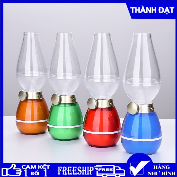 [ HÀNG TỐT - BAO CHẤT ] Đèn Dầu Cảm ứng Điện Tử LED Thổi Tắt Khi Bật, Đèn Dầu Cảm ứng Không Khói Khi Thổi, đèn Dầu điện Tử Cảm Biến Thổi Tắt