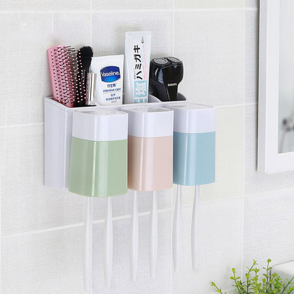 Giá cắm 6 bàn chải kèm 3 cốc màu sắc ecoco 1402