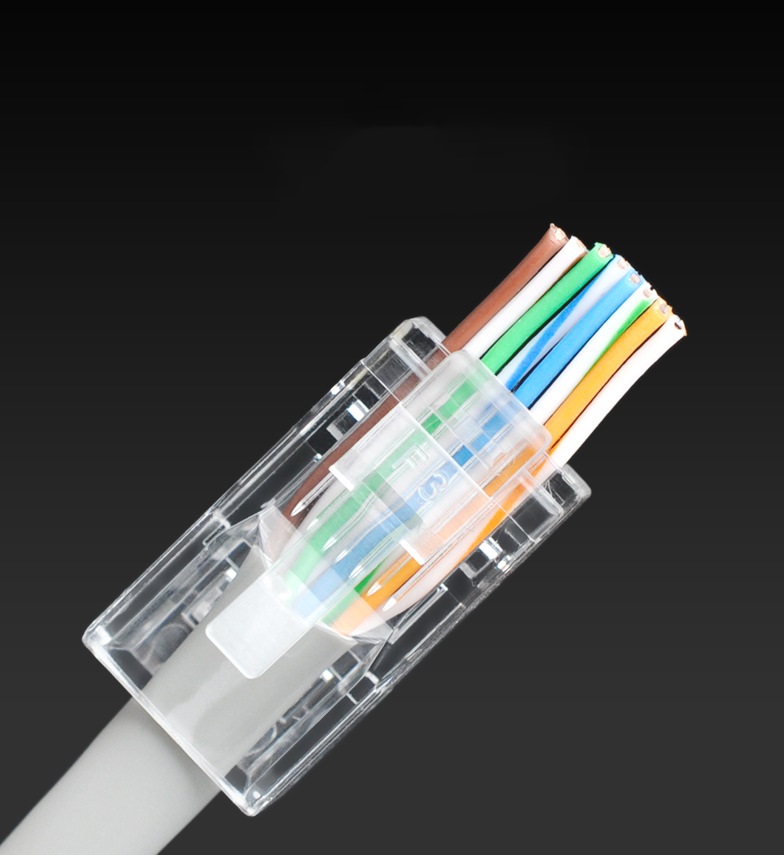 70 Đầu RJ45 Loại Xuyên Thấu Hạt Mạng Xuyên Thấu Chất Lượng Cao