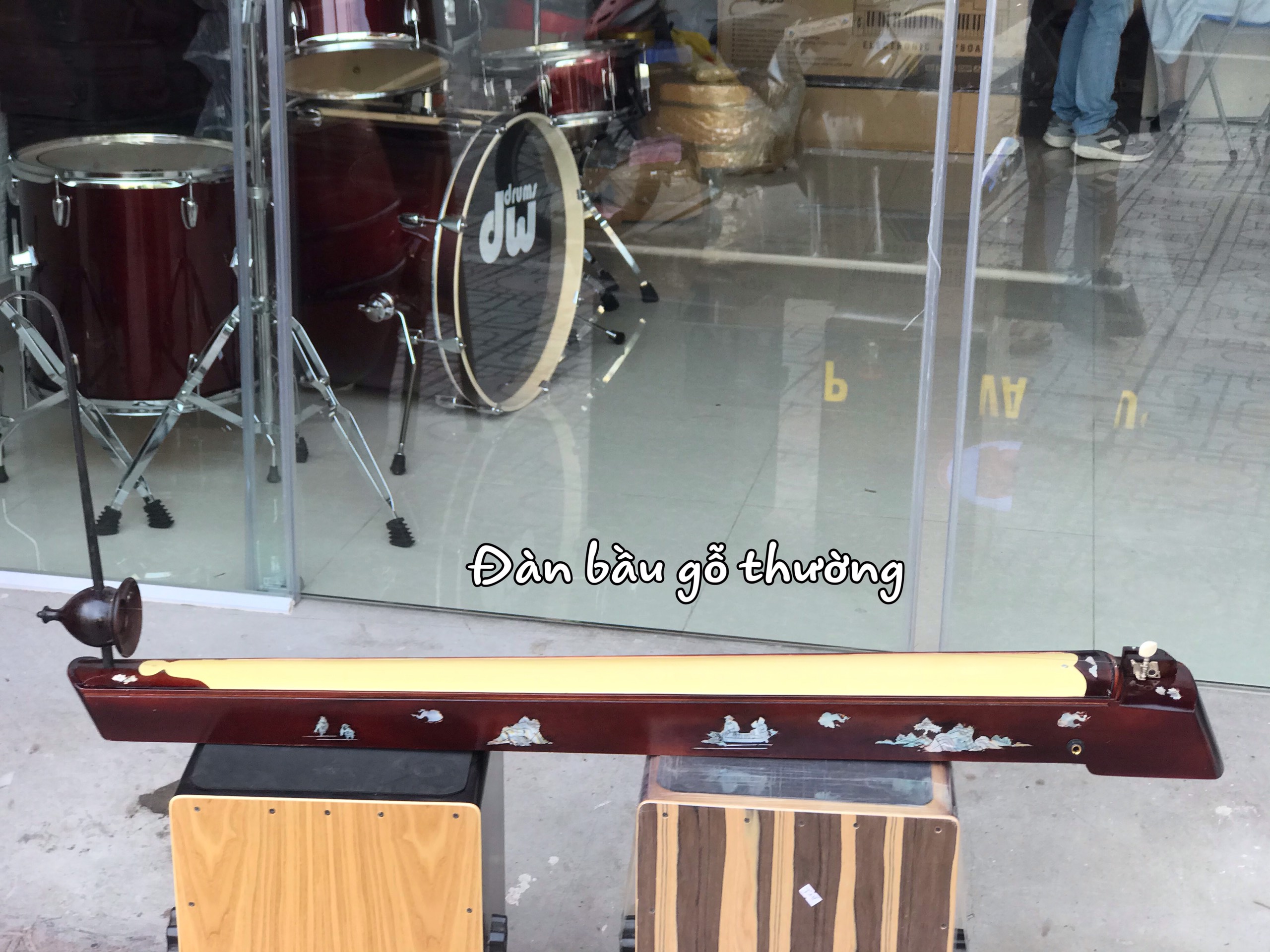 Đàn bầu học sinh dài 80 cm(loại thẳng) giá rẻ tặng bao