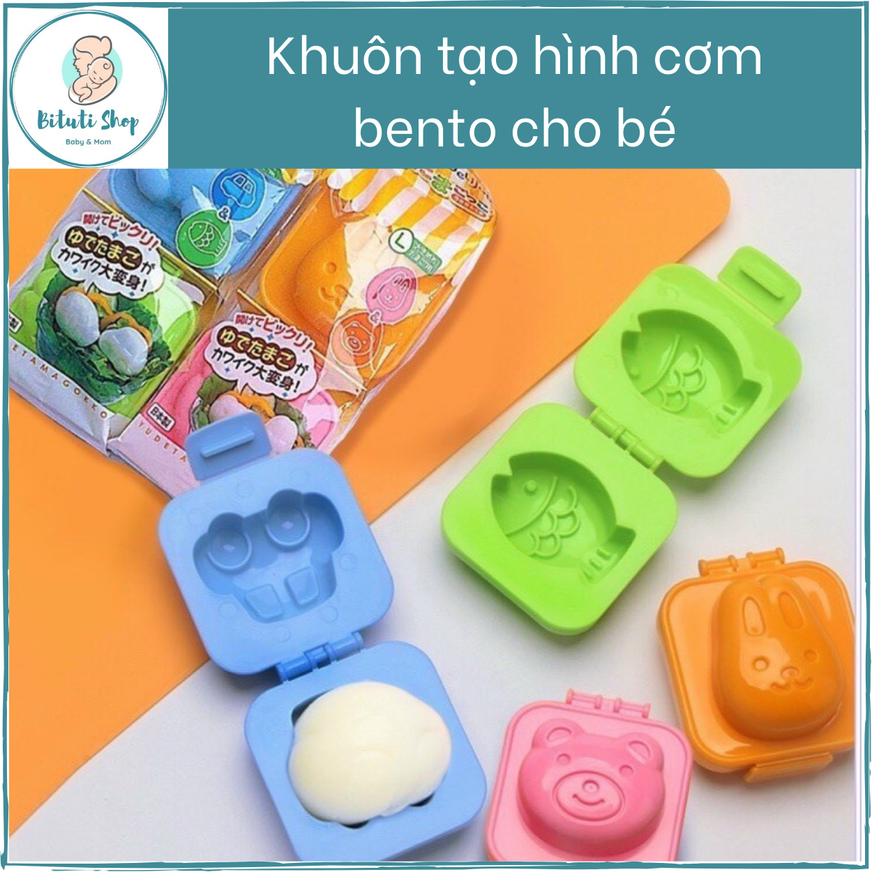 Khuôn bento, khuôn ép cơm, khuôn làm đậu hủ non cho bé - hàng Nhật và hàng Trung