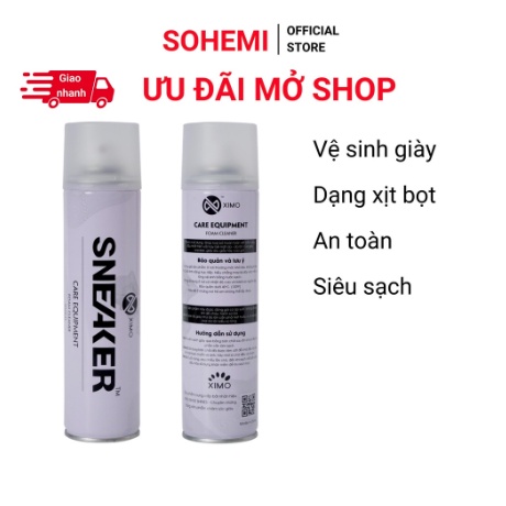 Chai xịt tạo bọt vệ sinh giày Sneaker cao cấp XIMO 300ml