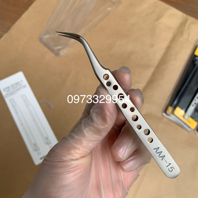 Nhíp gắp classic, nhíp tách nối mi lỗ cao cấp Tweezers