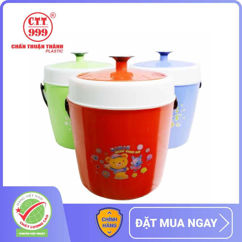 Bình đá giữ nhiệt 14L có quai Chấn Thuận Thành đựng nước đá, giữ nhiệt thức ăn - hàng Việt Nam Chất Lượng Cao (BIĐ14L20) nhiều màu