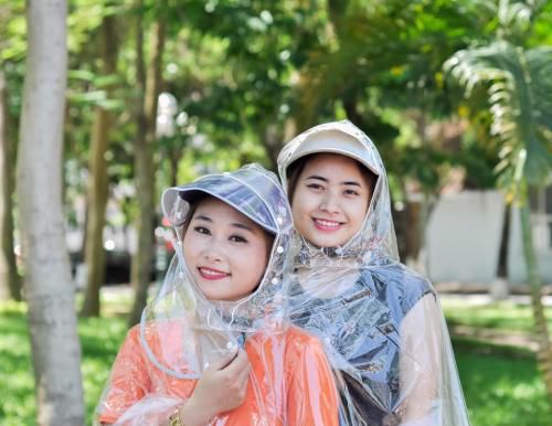 Áo mưa trong suốt 2 đầu